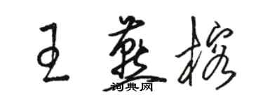 骆恒光王燕榕草书个性签名怎么写