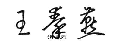 骆恒光王秦燕草书个性签名怎么写