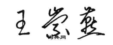 骆恒光王崇燕草书个性签名怎么写