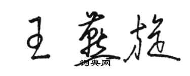 骆恒光王燕旋草书个性签名怎么写