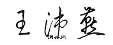骆恒光王沛燕草书个性签名怎么写