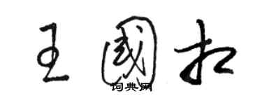骆恒光王国相草书个性签名怎么写