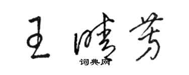 骆恒光王晴芳草书个性签名怎么写