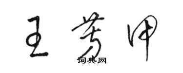 骆恒光王芳甲草书个性签名怎么写