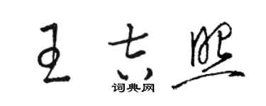 骆恒光王吉照草书个性签名怎么写