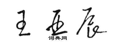 骆恒光王亚辰草书个性签名怎么写