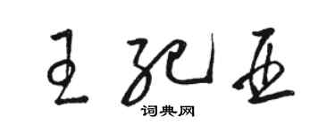 骆恒光王纪亚草书个性签名怎么写