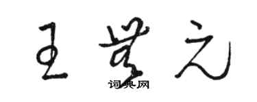 骆恒光王无元草书个性签名怎么写