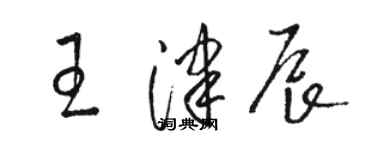 骆恒光王津辰草书个性签名怎么写
