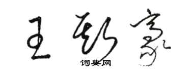 骆恒光王斯豪草书个性签名怎么写
