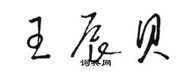 骆恒光王辰贝草书个性签名怎么写