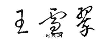 骆恒光王雪翠草书个性签名怎么写