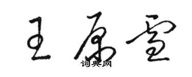 骆恒光王原雪草书个性签名怎么写