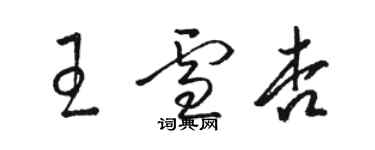 骆恒光王雪杏草书个性签名怎么写