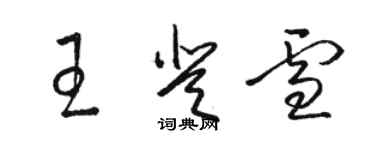 骆恒光王登雪草书个性签名怎么写