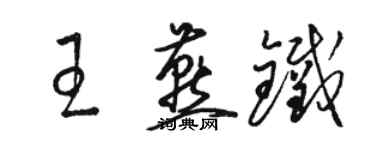 骆恒光王燕铁草书个性签名怎么写