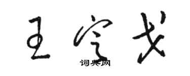 骆恒光王定戈草书个性签名怎么写