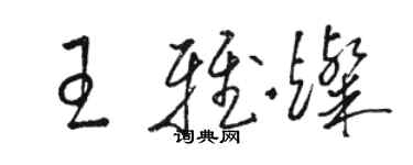骆恒光王雅灿草书个性签名怎么写