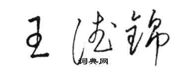 骆恒光王德锦草书个性签名怎么写