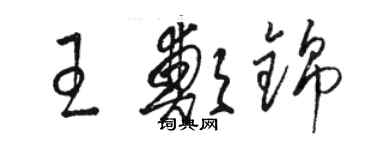 骆恒光王郑锦草书个性签名怎么写