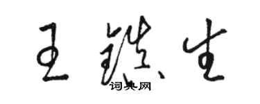 骆恒光王镇生草书个性签名怎么写