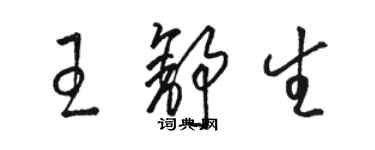 骆恒光王舒生草书个性签名怎么写