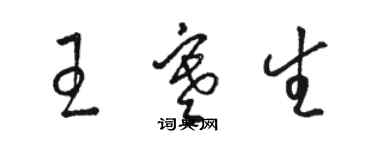 骆恒光王寒生草书个性签名怎么写