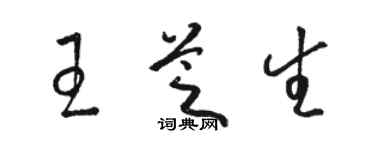 骆恒光王芝生草书个性签名怎么写