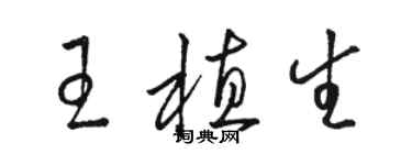 骆恒光王植生草书个性签名怎么写
