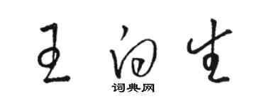 骆恒光王白生草书个性签名怎么写