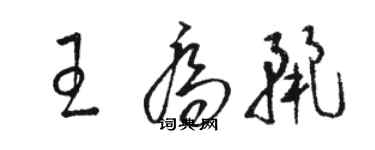 骆恒光王乔丽草书个性签名怎么写