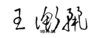 骆恒光王衡丽草书个性签名怎么写