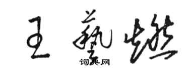 骆恒光王艺燃草书个性签名怎么写