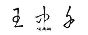 骆恒光王中千草书个性签名怎么写