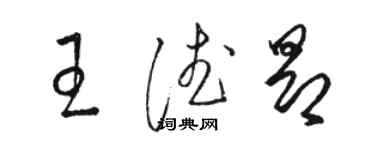 骆恒光王德昂草书个性签名怎么写