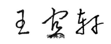 骆恒光王宜轩草书个性签名怎么写