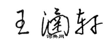 骆恒光王涵轩草书个性签名怎么写
