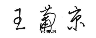 骆恒光王葡京草书个性签名怎么写