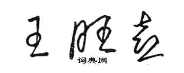 骆恒光王旺喜草书个性签名怎么写