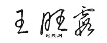 骆恒光王旺霞草书个性签名怎么写
