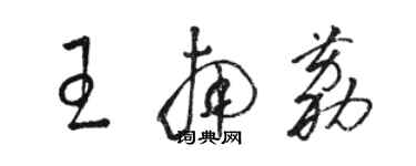 骆恒光王南荔草书个性签名怎么写