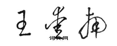 骆恒光王爱南草书个性签名怎么写