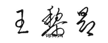 骆恒光王黎昂草书个性签名怎么写
