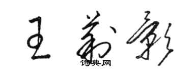 骆恒光王莉影草书个性签名怎么写
