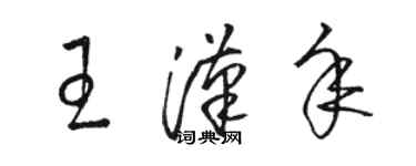骆恒光王汉年草书个性签名怎么写