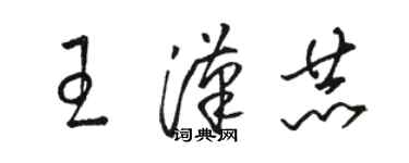 骆恒光王汉赫草书个性签名怎么写