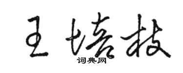 骆恒光王培枝草书个性签名怎么写
