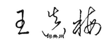 骆恒光王真梅草书个性签名怎么写