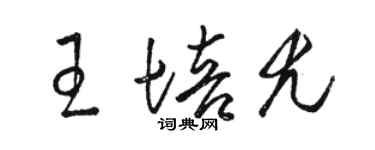 骆恒光王培尤草书个性签名怎么写