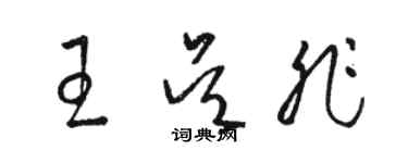 骆恒光王吴非草书个性签名怎么写